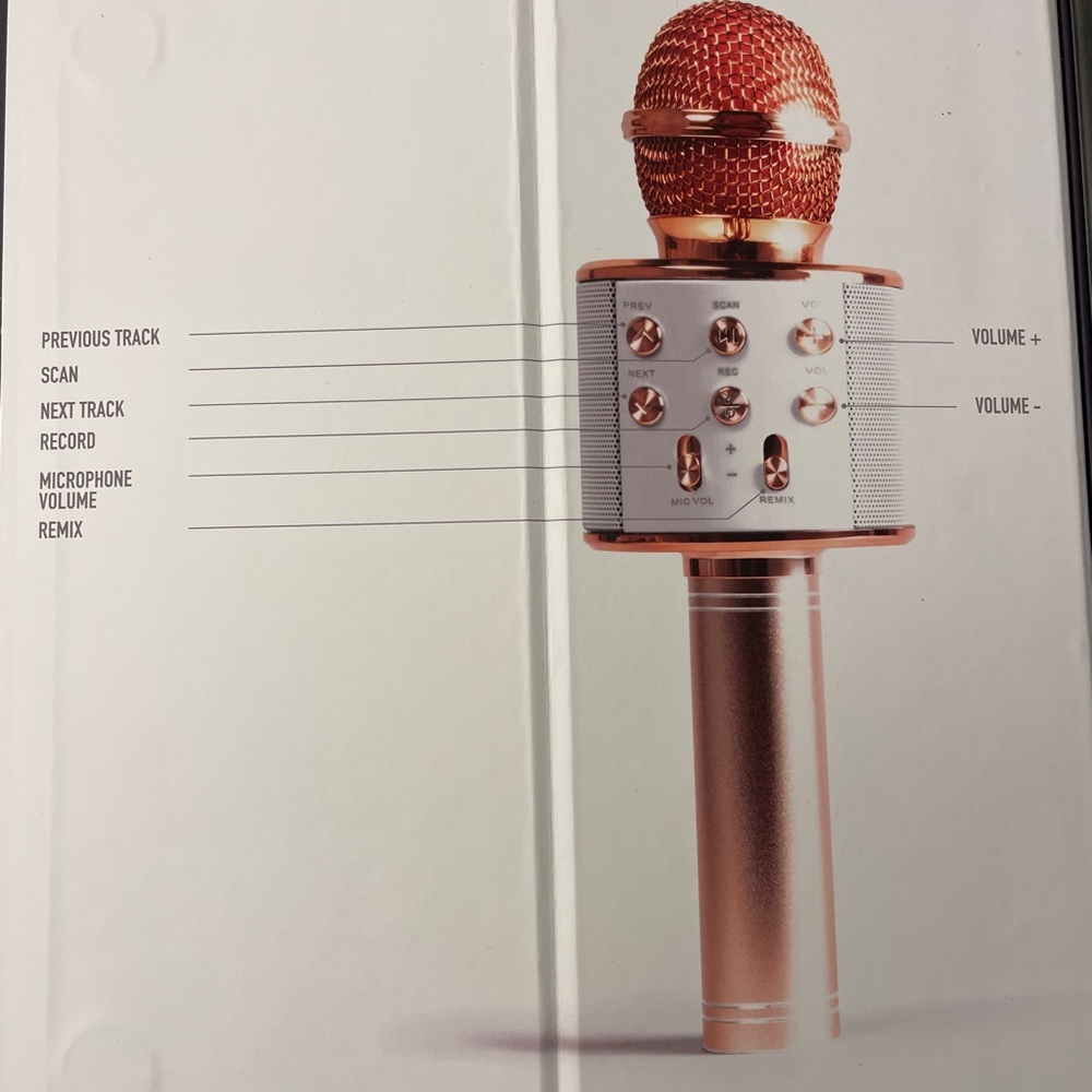 ijoy Open Mis Rose Gold Bluetooth Karaoke Microphone. Up to 5 hrs playtime - Picture 3 of 6